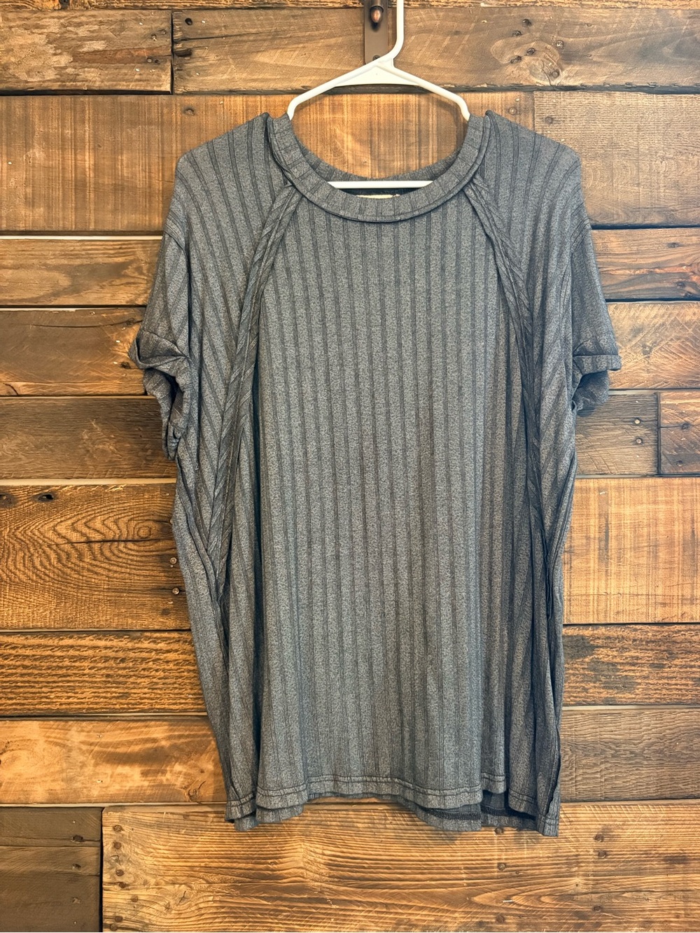 Zenana Ash Black Top